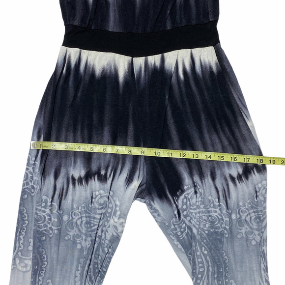 MONTEAU Tie Dye Ombre Embroidered Jumpsuit M - Picture 7 of 15